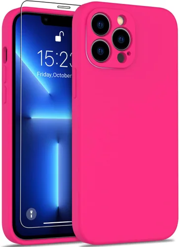 Vista 59 de DEENAKIN Funda de silicona compatible con iPhone 12 con protector de pantalla, mejora la protección de la cámara, funda protectora suave y flexible