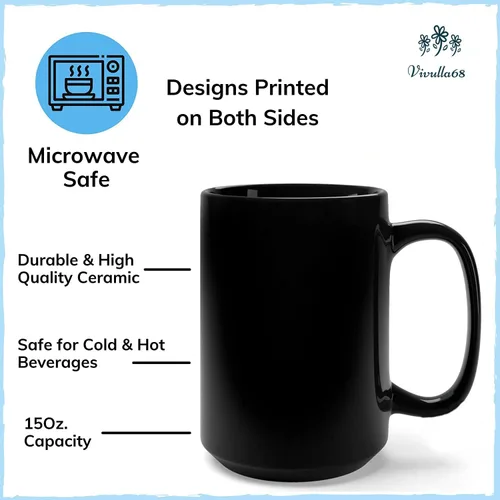 Vista 2 de Taza de café de 15 onzas con texto en inglés "And Here We Fucking Go Again I Mean Good Morning - Divertidos regalos de humor para adultos, mujeres