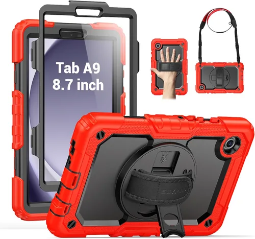 Vista 14 de SEYMAC Funda protectora resistente a prueba de golpes para Samsung Galaxy Tab A9 de 8.7 pulgadas 2023 (SM-X110/X115/X117), resistente a prueba