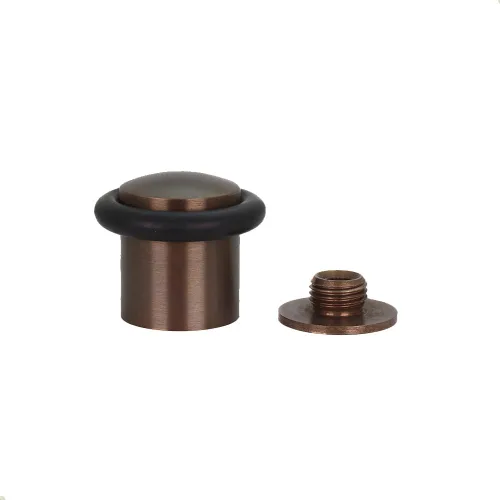 Vista 9 de Topes de puerta EVI Tope de puerta de piso de latón - Cierre de tornillo - Caucho protector - Tope de puerta de 0.79 x 1.14 pulgadas Latón mate