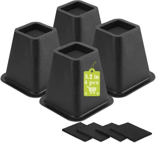 Vista 12 de Paquete de 12 elevadores de muebles de 1 pulgada, elevadores de cama ajustables resistentes para mesa, escritorio, sofá, gabinete, marco de cama