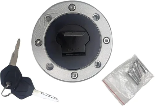Vista 2 de Tapa de Cubierta del Tanque de Combustible de Gas con Llave de Bloqueo Compatible Para Suzuki GSX400 GSX600 GS500 GS600F GSXR600 GSXR750 GSXR1000