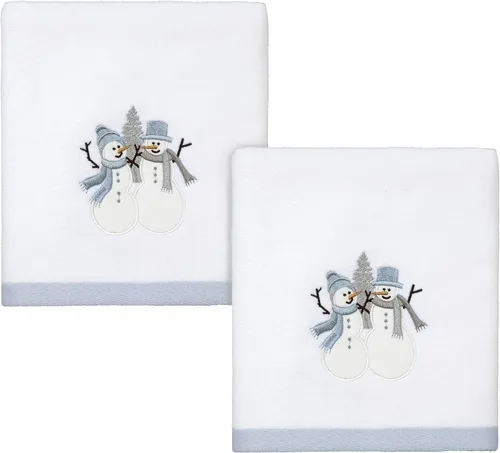 Vista 14 de Avanti Linens Cortina con juego de 12 ganchos a juego, decoración de baño y vacaciones (Frosty Friends), juego de ducha de 13 piezas