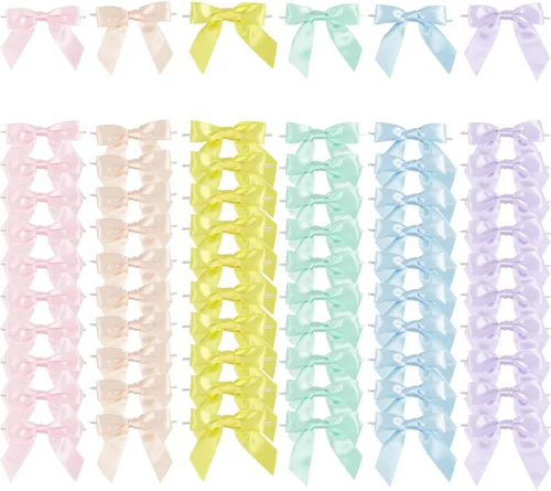 Vista 11 de AIMUDI Lazos de otoño de 5 colores, lazos de satén de color naranja quemado prefabricados de 3.5 pulgadas para Acción de Gracias, Halloween, boda