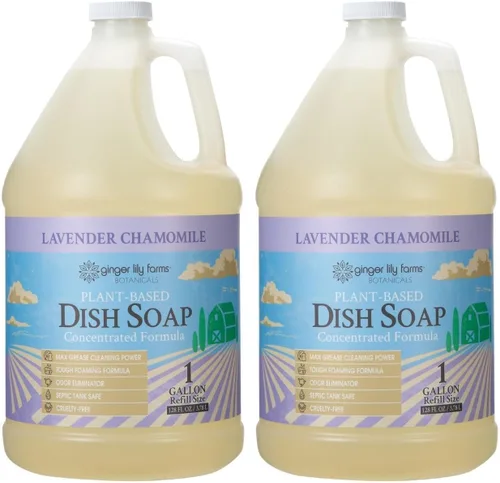 Vista 14 de Ginger Lily Farms Botanicals Jabón líquido para platos a base de plantas, fórmula concentrada con máximo poder de limpieza de grasa, libre
