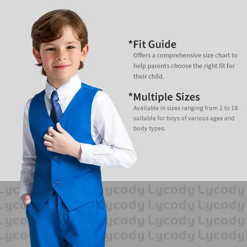 Vista 109 de Conjunto de chaleco para niños, trajes formales, trajes de boda, ropa de vestir