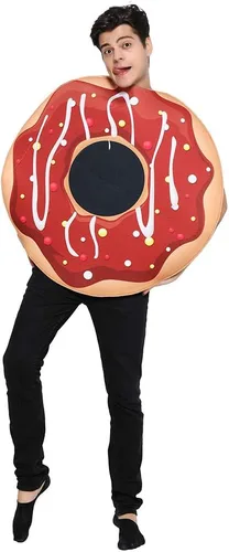 Vista 4 de EraSpooky Disfraz de dona para fiesta familiar para adultos Men