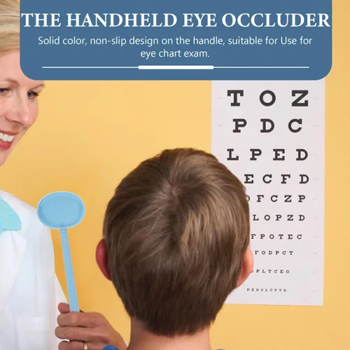 Vista 4 de HEALLILY Juego de 6 oclusores de plástico para ojos para prueba de visión y examen, diseño antideslizante para niños y adultos, varios