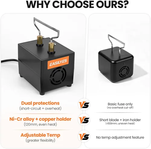 Vista 3 de Cortador de cuerda eléctrico ajustable,Cuchillo caliente,Cortador