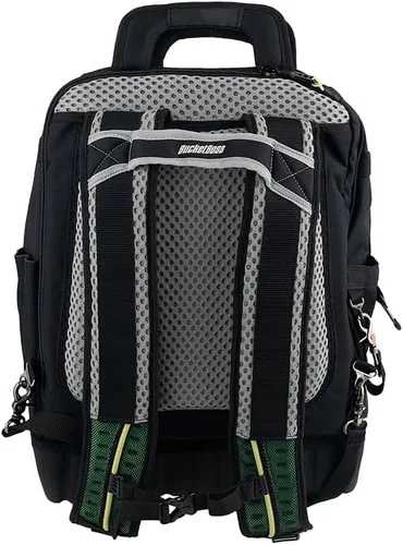 Vista 8 de Bucket Boss Paquete de herramientas de alta visibilidad Pro Tech con empuñaduras de mango StayPut, parte inferior de goma moldeada impermeable