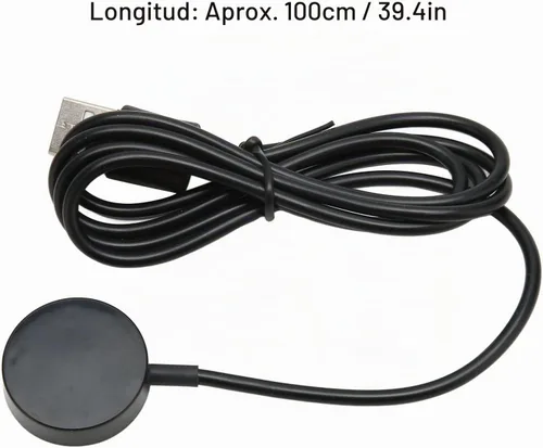 Vista 3 de Cargador de reloj inteligente para 1 2 3, USB Smartwatch Cable de carga Dock Charger Stand. (negro)