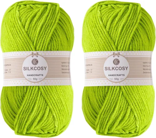 Vista 14 de 2 piezas de hilo para ganchillo, se siente suave, 280 yardas, colores surtidos, hilo acrílico de 4 capas para ganchillo y tejer a mano - rojo Rojo