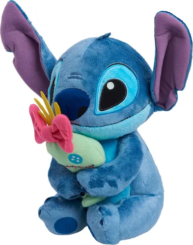 Vista 4 de Disney Just Play - Peluche clásico de Lil Friends Stitch and Scrump, juguetes para niños de 2 años en adelante