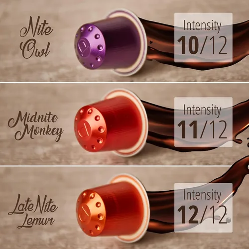 Vista 8 de Nite Owl 120ct Nespresso Original Machine Compatible con Cápsulas I Intensidad 10 I Aluminio Café Cápsulas I Ristretto Italiano I Arábica Espresso
