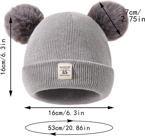 Vista 6 de Gorro de cola de caballo con agujero para mujer, regalo de calcetín de Navidad, gorro de punto de invierno para adolescentes y niñas
