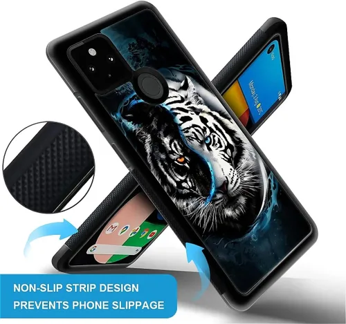 Vista 1883 de Compatible con Google Pixel 4A 5G Mobile Case Creative Acrylic Panel trasero Silicona Protección Grip especialmente diseñado para Google Pixel 4A 5G
