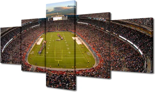 Vista 23 de Arte de pared en lienzo de estadio Allegiant, arte de pared para sala de estar, equipo de fútbol americano, pintura moderna de Nevada Las Vegas