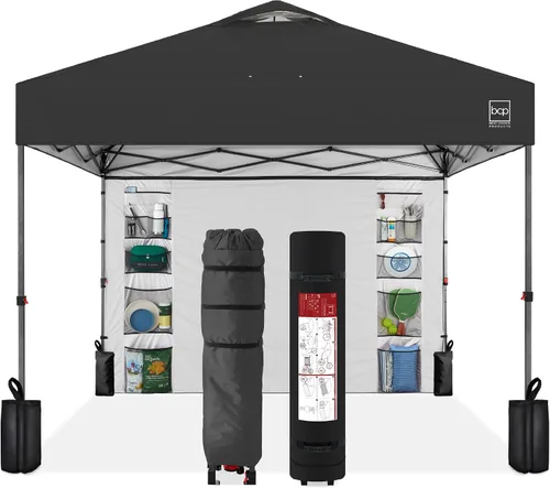 Vista 48 de Best Choice Products Carpa Toldo Desplegable de 10x10 pies para Instalación de 1 Persona, Refugio Portátil Instantáneo con Botón de 1 Toque