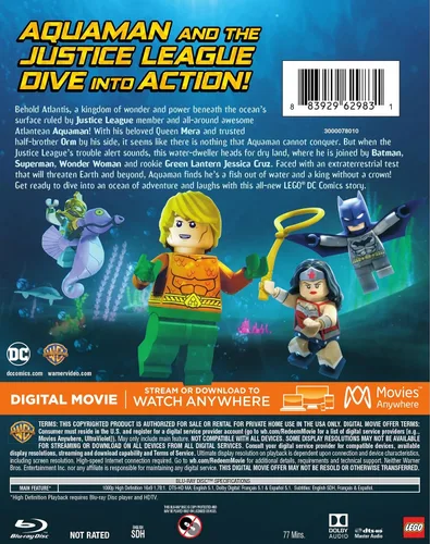Vista 2 de LEGO DC Super Heroes Aquaman Rage of Atlantis no mini fig (Blu-ray)