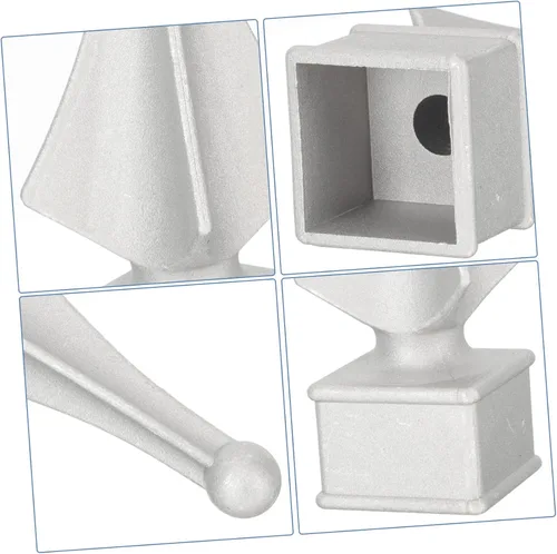 Vista 9 de Housoutil 4 piezas de hardware de valla al aire libre decoraciones finial aluminio poste tapas inoxidables remates de aluminio