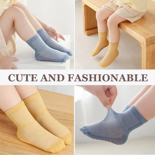 Vista 6 de Nuevos calcetines de malla de verano para bebés, niños y niñas pequeñas, calcetines para recién nacidos, accesorios esenciales para bebés