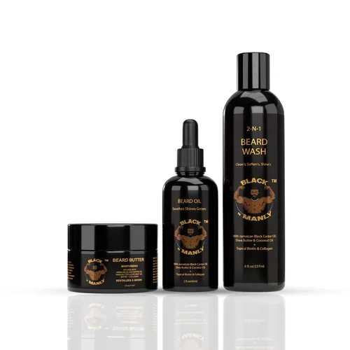 Vista 3 de BLACK N MANLY Barba Wash, 2 n 1, Champú y Acondicionador, Limpia, Brilla, Colonia Fresca Perfumada, Biotina, Colágeno, 8 fl oz, By, C-lim, aceite