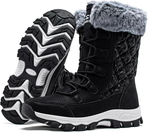 Vista 6 de HOBIBEAR Girls Boys Kids Snow Boots Waterproof Slip Resistant Outdoor Winter Shoes(KidsLittle KidsBig Kids)