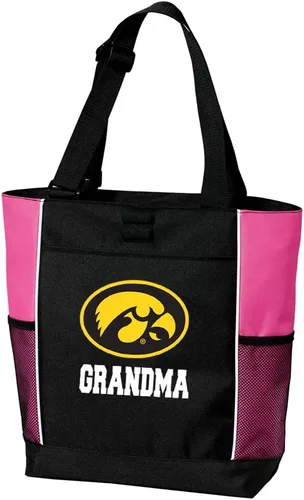 Vista 7 de Iowa Hawkeyes Tote Bags University of Iowa Totes Beach Pool Or Travel Hawkeyes Logo, 600D Polyester Canvas, Adjustable Web Handles, Front Pocket