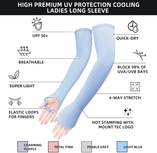 Vista 7 de Cubierta de brazo de manga larga con protección UV para mujer, protección UPF 50+, cubierta de mano de sol de verano para pesca al aire libre
