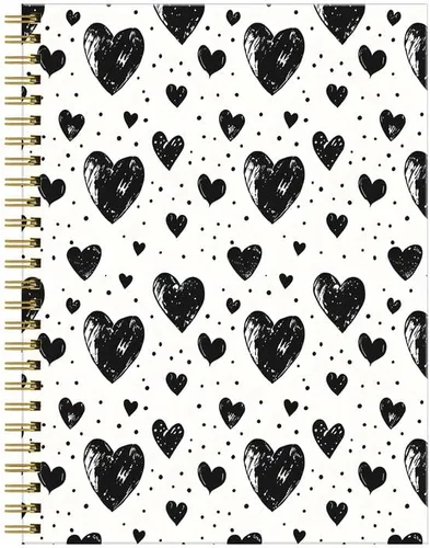 Vista 8 de Cuaderno de espiral para mujer, cuadernos universitarios A5 de 6 x 8.4 pulgadas, 120 páginas (60 hojas) diario rayado con papel grueso de alta