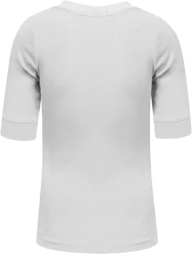 Vista 3 de Camisetas básicas casuales de manga media 34 con cuello en V para niña