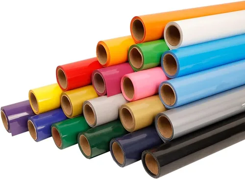 Vista 16 de FUNKAKA Paquete de vinilo HTV de transferencia de calor con purpurina, 12 rollos de vinilo para planchar de 12 pulgadas x 3 pies para camisetas, 12