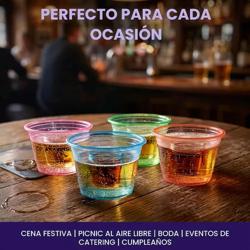 Vista 7 de Party Essentials Jager Blaster - Vasos de plástico suave, 3 onzas, 50 unidades, neón surtidos Variado neón