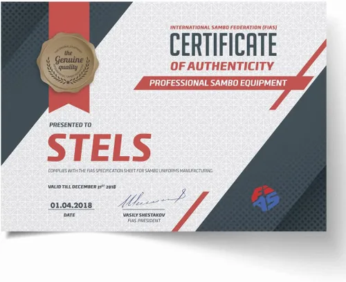 Vista 3 de STELS Chaqueta Sambo Ropa europea de artes marciales 100% algodón certificado FIAS Uniforme de artes marciales de Sambo