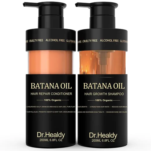 Vista 8 de Dr.Healdy - Champú de aceite de batana para el crecimiento del cabello, contra la pérdida de cabello e hidrata, reduce la rotura, fórmula sin