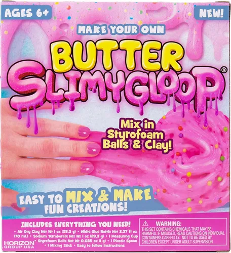 Vista 5 de SLIMYGLOOP crea tu propio kit de sirena por Horizon Group USA, mezcla y crea estiramiento, esponjoso, pegajoso, masilla, lentejuelas brillantes