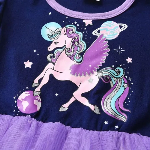 Vista 2 de VIKITA Vestido de verano para niña de flores, sin mangas, de poliéster, tutú para niñas de 3 a 7 años, hasta la rodilla