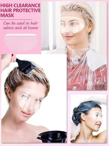Vista 6 de EBANKU Viseras de ducha para protección facial, 50 unidades, viseras de plástico para la cara, protector para pestañas, protector para maquillaje