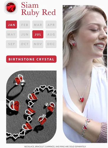 Vista 4 de Leafael - Aretes de cristal con forma de corazón infinito para mujer, aretes de moda en tono plateado, regalos para mujer, aretes