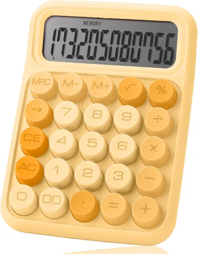 Vista 9 de Mr. Pen - Calculadora con interruptor mecánico, 12 dígitos, pantalla LCD grande, calculadora azul con botones grandes, suministros para el regreso