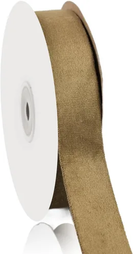 Vista 11 de Cinta de terciopelo de doble cara de 3/8 pulgadas, 10 yardas de cinta de terciopelo para decoración de coronas de Navidad, envoltura de regalos Camel