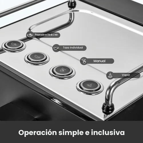 Vista 9 de Gemilai G3006A - Máquina de café expreso, cafetera de café frío y caliente para el hogar con control de temperatura PID doble, pantalla doble, bomba