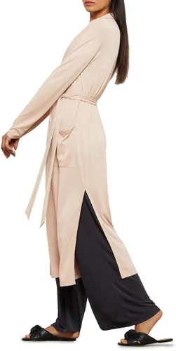 Vista 3 de BCBGMAXAZRIA Chaqueta larga ligera para mujer con parte delantera abierta y drapeada