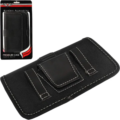 Vista 8 de Funda de nailon para teléfono celular para Alcatel Insight, Verso, Raven, Tetra, LG Aristo2/3, Galaxy S10e, iPhone SE (2020/2022) - Funda horizontal