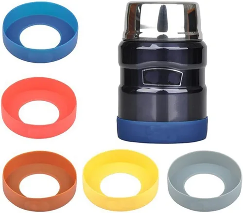 Vista 8 de 4 posavasos de silicona antideslizantes ecológicos para vaso de 20 oz, 30 oz (4 colores (BK+BN+GN+BU) 2.756 in)