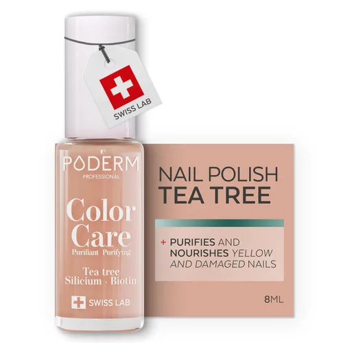 Vista 15 de PODERM Esmalte de uñas, enriquecido con árbol de té y biotina, mejora la apariencia de las uñas, fórmula vegana, para manos y pies, laboratorio