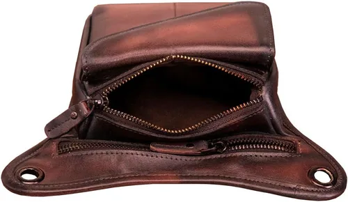 Vista 7 de Riñonera de cuero para hombres y mujeres, bolsa de protección multiusos, para motocicleta, deportes al aire libre, ciclismo, equitación, senderismo