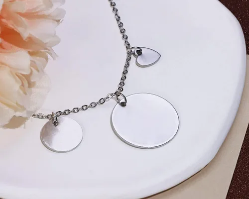Vista 3 de Shapenty Mini dije de corazón de acero inoxidable con cuentas a granel para collares, aretes, pulseras, llavero, fabricación de joyas, proyectos