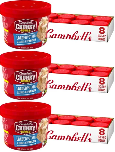 Vista 13 de Campbell's Chunky Sopa de papa al horno con bistec y queso, lata de 18.8 onzas