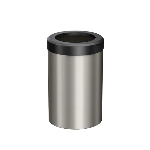 Vista 13 de Gatco Cubo de basura pequeño con tapa, redondo de acero inoxidable de 3 galones, debajo del fregadero, latón cepillado, para baño, dormitorio